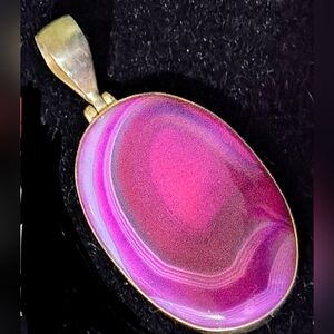Sterling Purple Glass Pendant